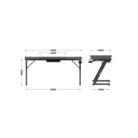 Huzaro Hero 4.8 RGB Γραφείο Gaming Μαύρο